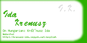 ida krenusz business card